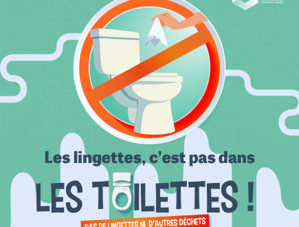 Pas de lingettes dans les toilettes